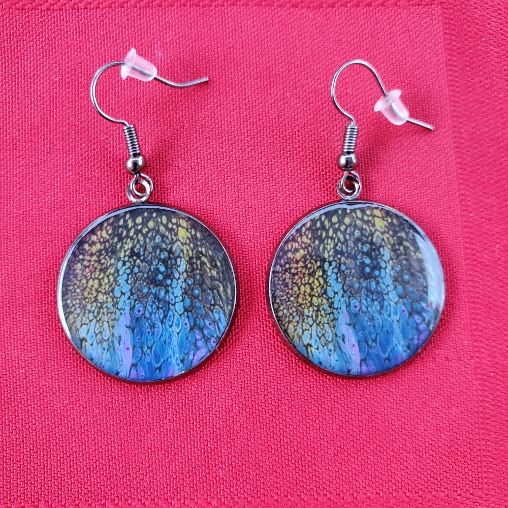 Rainbow dangle earrings